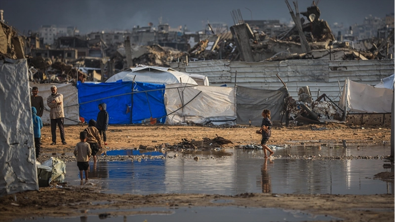 Şiddetli yağış nedeniyle Gazze Şeridi