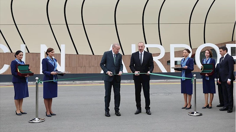 Cumhurbaşkanı Erdoğan ve Aliyev, Laçın Uluslararası Havalimanı