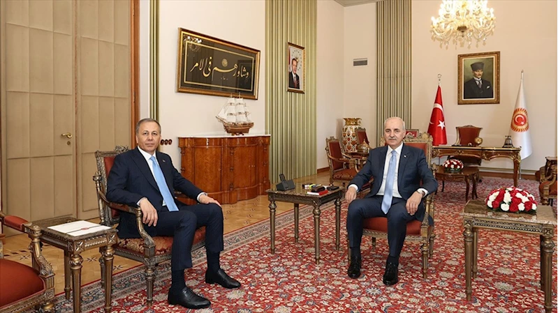 TBMM Başkanı Kurtulmuş, İçişleri Bakanı Yerlikaya