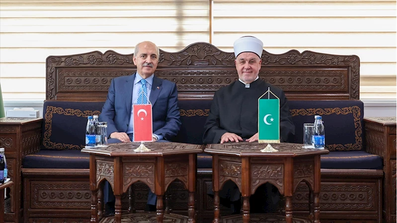TBMM Başkanı Kurtulmuş, Bosna Hersek İslam Birliği Başkanı Kavazoviç ile görüştü