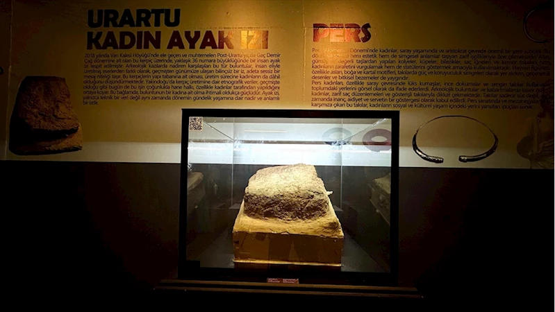 Urartulara ait kadın ayak izi Van Müzesi