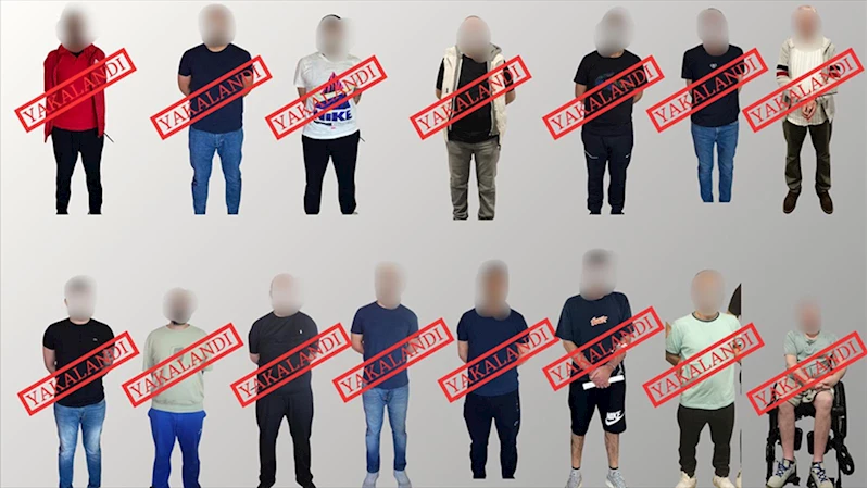 Kırmızı bültenle aranan 13, ulusal seviyede aranan 2 kişi yakalanarak Türkiye