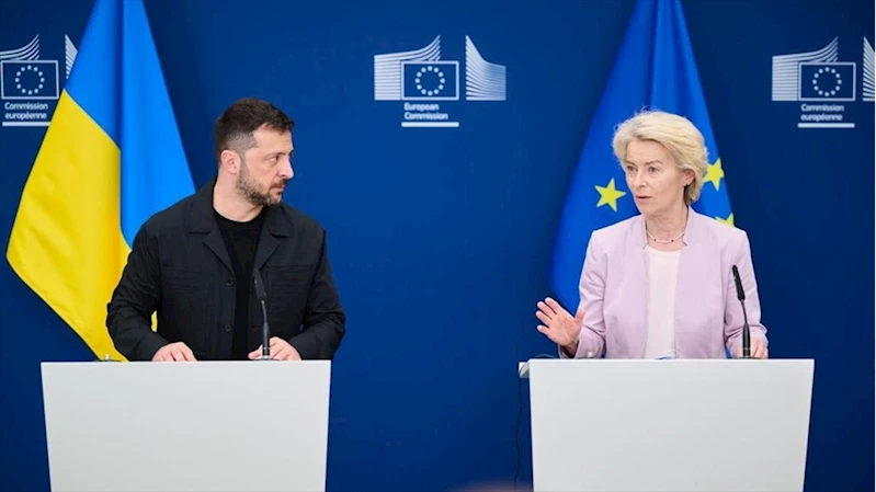 AB Komisyonu Başkanı von der Leyen ve Ukrayna Devlet Başkanı Zelenskiy ortak basın toplantısında konuştu