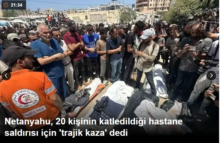 Netanyahu, 20 kişinin katledildiği hastane saldırısı için 
