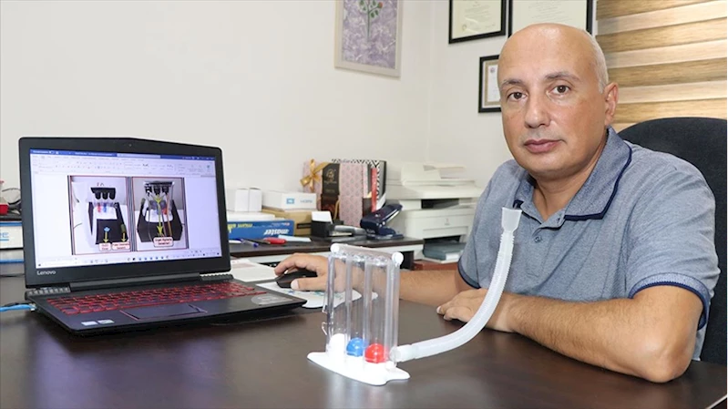 Kovid-19 salgınında anne babasının kullandığı solunum egzersiz cihazını dijitale dönüştürüp patent aldı