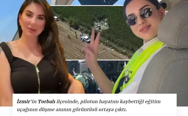 Pilot adayı Berfu’nun hayatını kaybettiği eğitim uçağının düşme anının görüntüsüne ulaşıldı